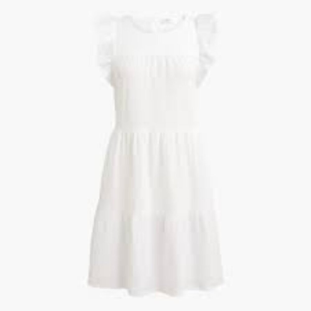 NWOT J. Crew Women's White Mini Gauze Dress